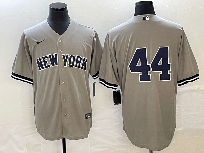 Men's New York Yankees #44 Reggie Jackson Gray Cool Base Stitched Baseball Jersey